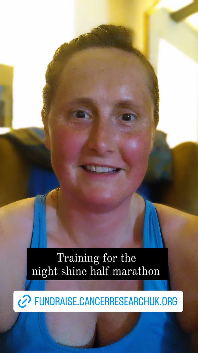 JessicaStokes9's tweet photo. Doing the night shine half marathon in memory of Mum. Having to run late at night as can't tolerate the heat, but I still come home looking like a raspberry. All donations towards pancreatic cancer research so gratefully received https://t.co/fpc1Z3Sj4U https://t.co/iVyo3hKKvE