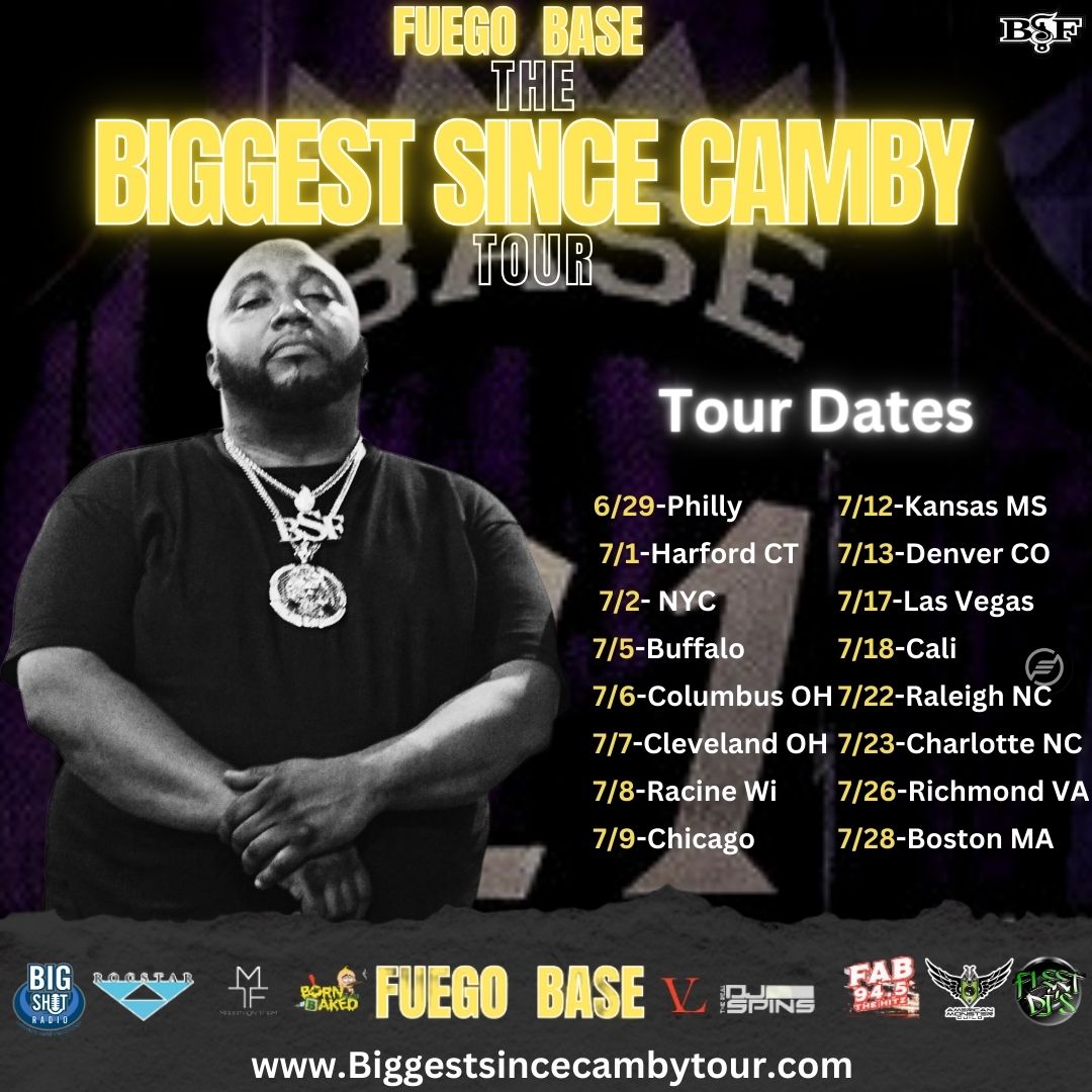 therealdjspins's tweet photo. It’s official “The Biggest Since Camby” tour is popping up in a city near you! Headlined by BSF's @FuegoBase Get Your Tickets Today #BSF #Biggessincecamby #Fuegobase #BlackSopranoFamily #Tour  

Tickets available now: https://t.co/sYZNy7zekT https://t.co/K8ubWeStyV