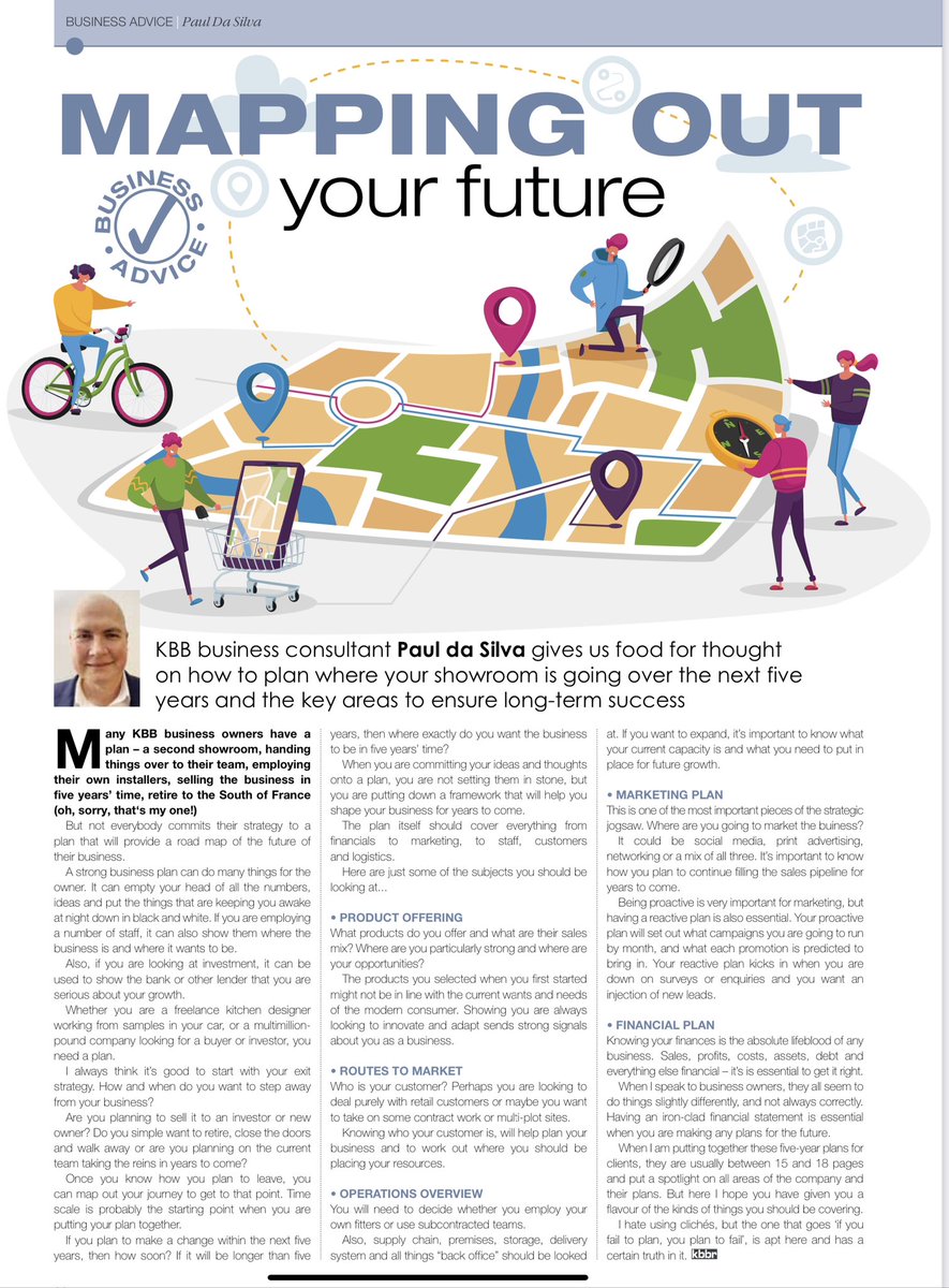 My June article in the @kbbreview , looking at business planning and future proofing. If you would like to discuss preparing an investment plan for your business, please get in touch.  #marketing #businessplan #financial #kbtribechat #kbb #nkba