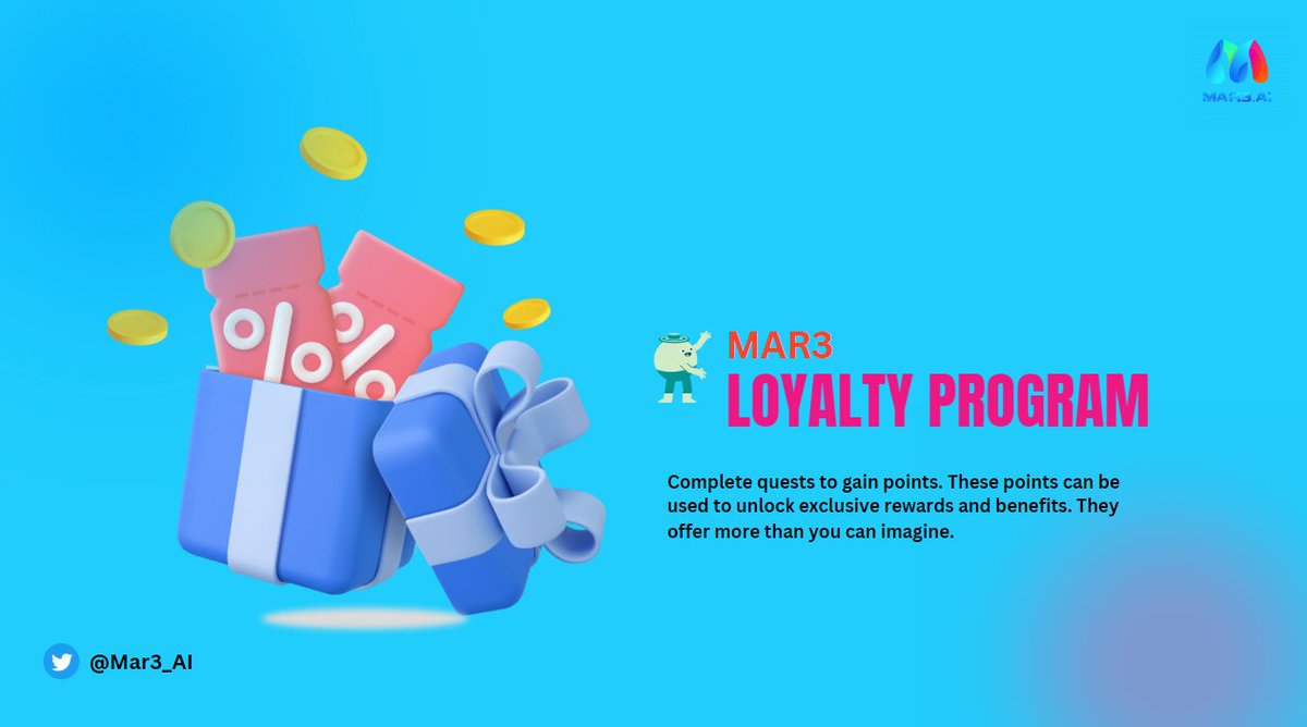 Proud to present the  #MAR3AI Loyalty Program 🤩

@Mar3_AI has launched its Loyalty Program on @Galxe that will give our customers access to our products.

You can complete tasks and accumulate points to unlock amazing rewards and advantages that will surpass your expectations.