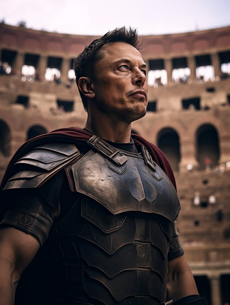 The modern gladiator, Elon Musk fearlessly leads humanity towards a new era of exploration and innovation in the arena of technology

@elonmusk
