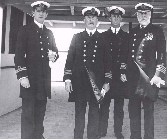 Officers of the Titanic before sailing, 1912.