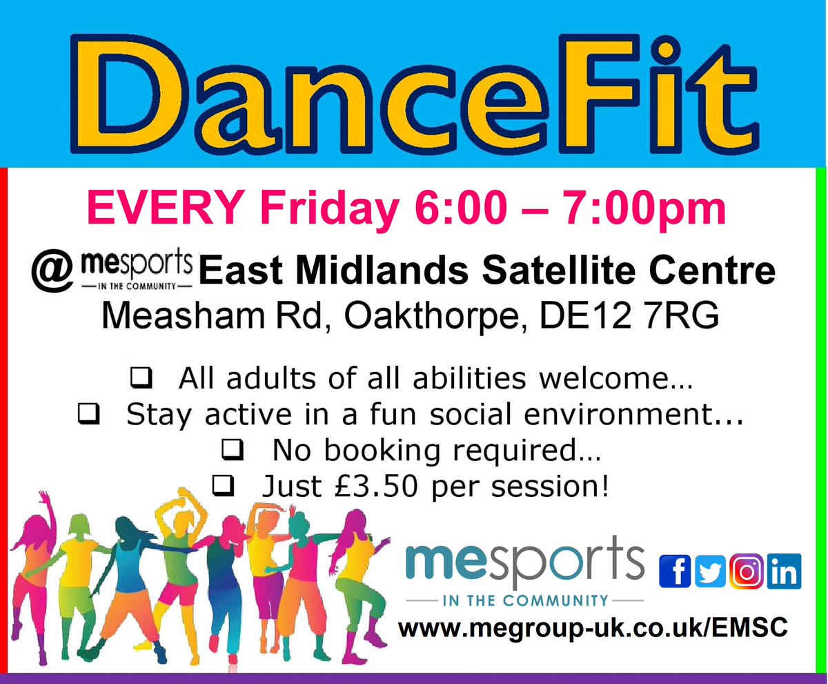 💃🏼BRAND NEW DanceFit Class🕺🏼

Join us TOMORROW at 6pm for this great new class…Fab mix of fun &amp; fitness 4 all🤩

#DanceFit #music #fitness #dance