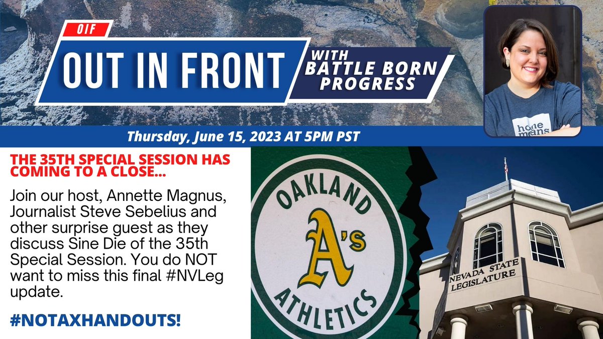 BattleBornProg's tweet photo. Final episode alert: Out In Front with Annette Magnus concludes. Recognize #StadiumScam's impact on Nevadans. @AnnetteMagnus, thank you for being a leader. Your legacy lives on!π₯ #OutInFrontWithBBP
π https://t.co/wxrRkZiuOI or https://t.co/8Q3XMJvGj2 https://t.co/XRc6V2uPt7