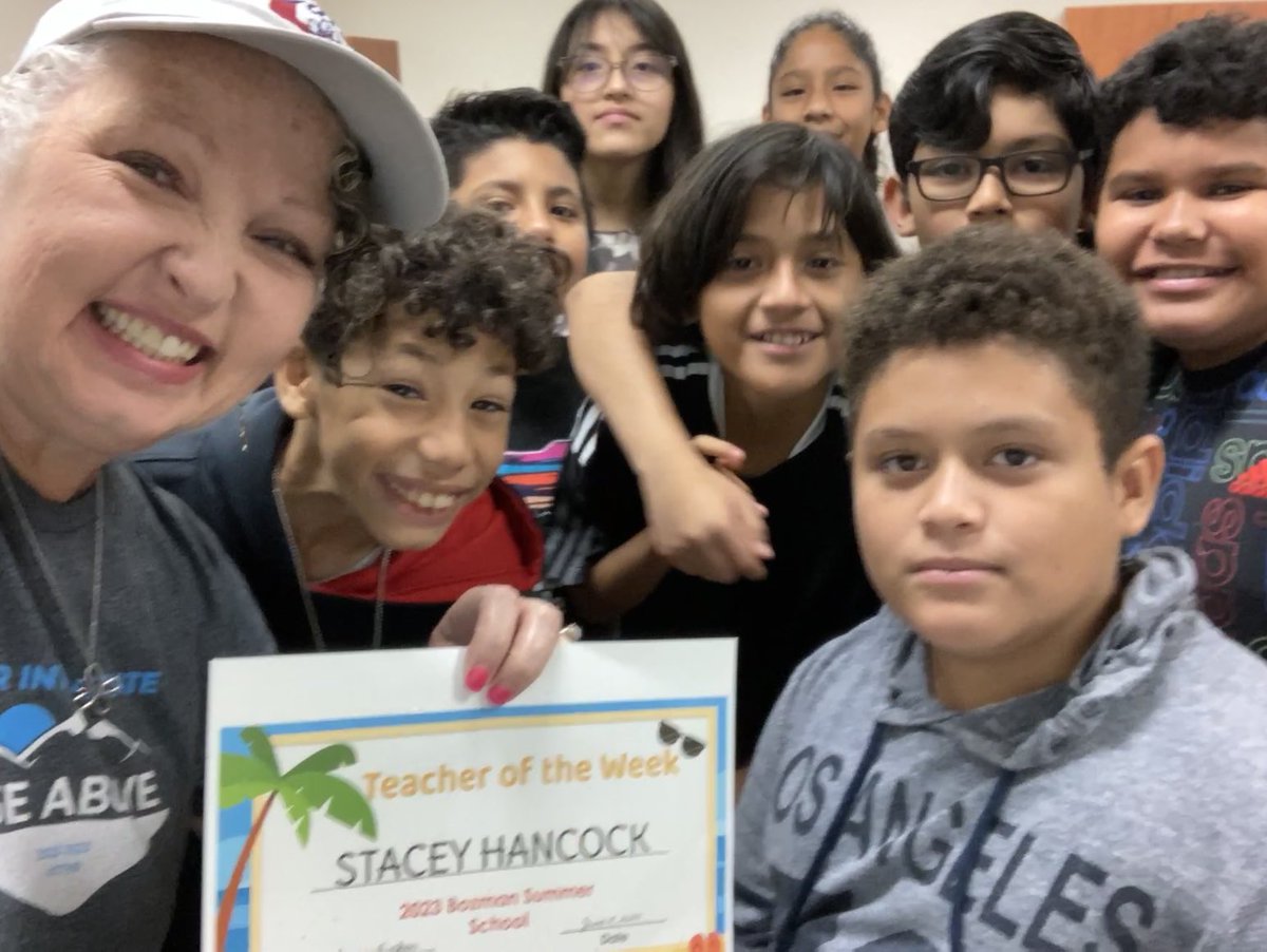 HancockRocks's tweet photo. Having some fun at Bozman Summer School. These kids and admin are amazing! ⁦@ConroeISD⁩ ⁦@bozmanbroncos⁩ https://t.co/p5jnyJJ4uk