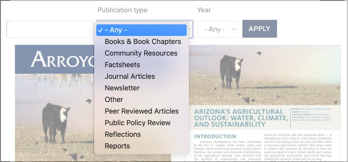 AZWRRC's tweet image. Explore our publications search page to access hundreds of journal articles, newsletters, resources, and lots of other publications! #water #publications #wrrc wrrc.arizona.edu/publications