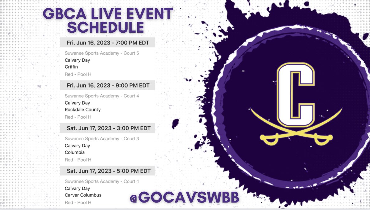 Excited for this group! <a href="/GoCavsWBB/">Lady Cavs Basketball</a> 

Next up - GBCA Live Event @ Suwannee Sports Academy this weekend. <a href="/girlsgbcalive/">GBCA Girls Live Event</a> 

Coaches see you there! 

#GoCavsWBB <a href="/Cavalier_Sports/">Calvary Day Athletics</a>