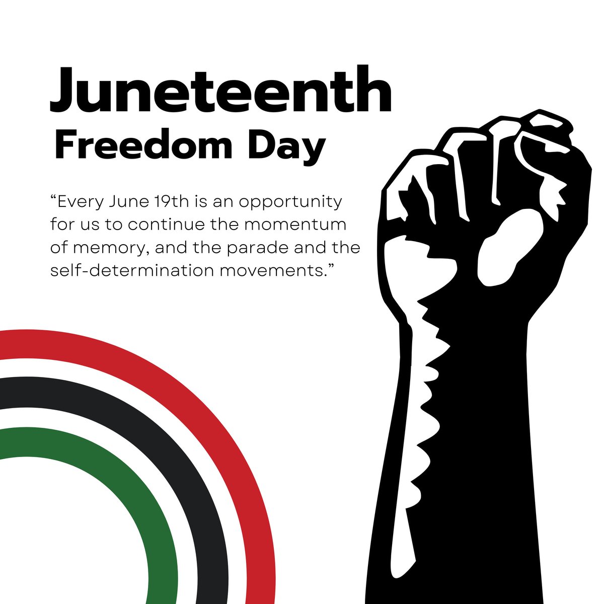 We will be closed today in remembrance of
Juneteenth.