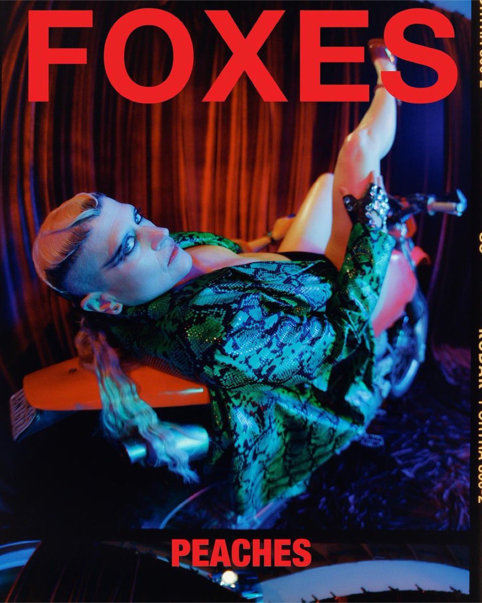 🔥 @FOXES_Magazine The Music Issue available at foxesmagazine.com 💥Photographs @deanbradshaw 💥Interview: Ian Randolph 💥Hair @charlielemindu 💥Makeup @Lilly_Keys 💥Styling: Tara Nichols #foxesmagazine #themusicissue #peachesnisker #teachesofpeaches