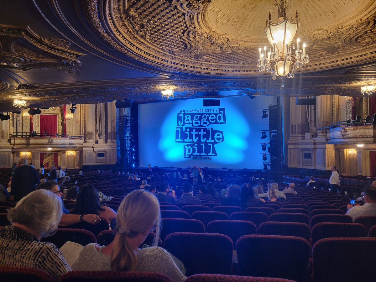 Seeing Jagged Little Pill, the musical in Boston. Trying to get cultured on a crazy bitch musical. This ought to be interesting. The theatre is gorgeous. https://t.co/rq5b8hfFeE