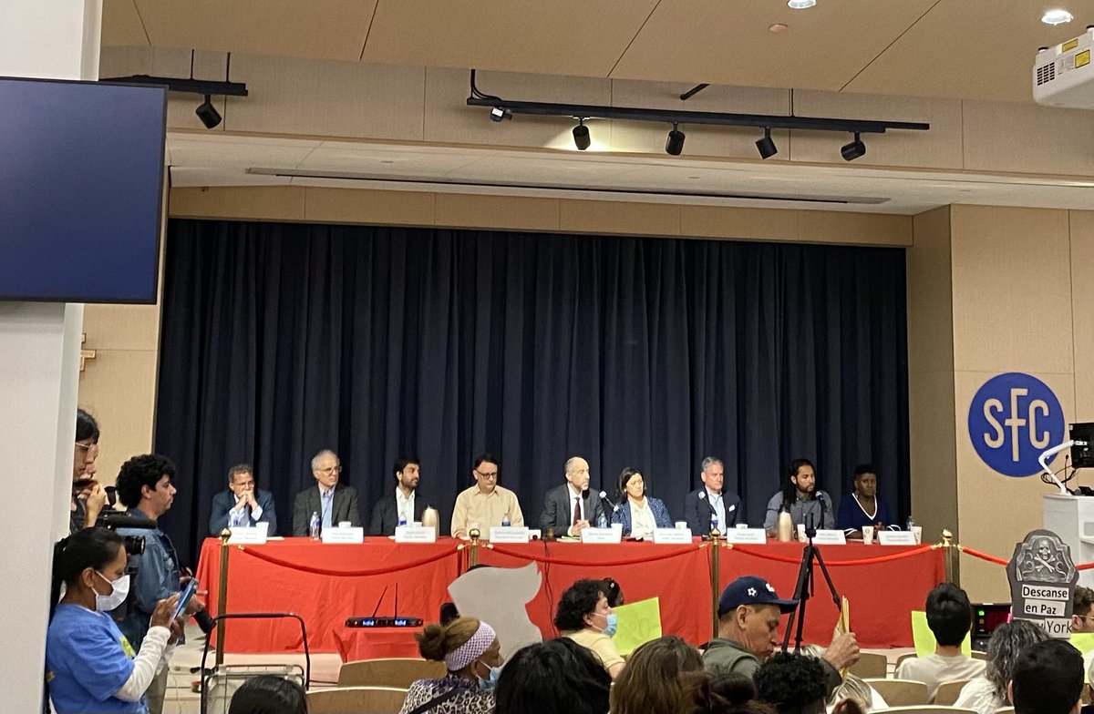 Two hours into the Rent Guidelines Board hearing in Brooklyn and there are still around 130 people on line outside and a full house in the auditorium at St Francis College