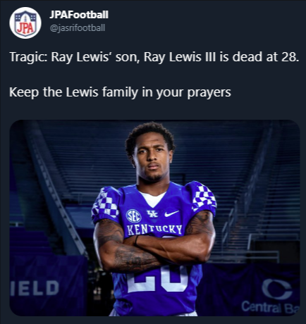 KC1Always's tweet photo. @allenhammond @jasrifootball @TMZ_Sports This JPA guy is awful, couldn't even get the picture of the right person who died.

Gotta unfollow him.

https://t.co/6rqZGhotTH