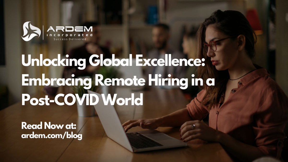 Unlocking Global Excellence: Embracing Remote Hiring in a Post-COVID World. Visit: ardem.com/bpo/embracing-… learn more.

#remotehiring #remoteworking #remote #outsourcing #savings #industrytrends #automation #workforce #staff #hr #staffing #Staffingshortages #ARDEMIncorporated