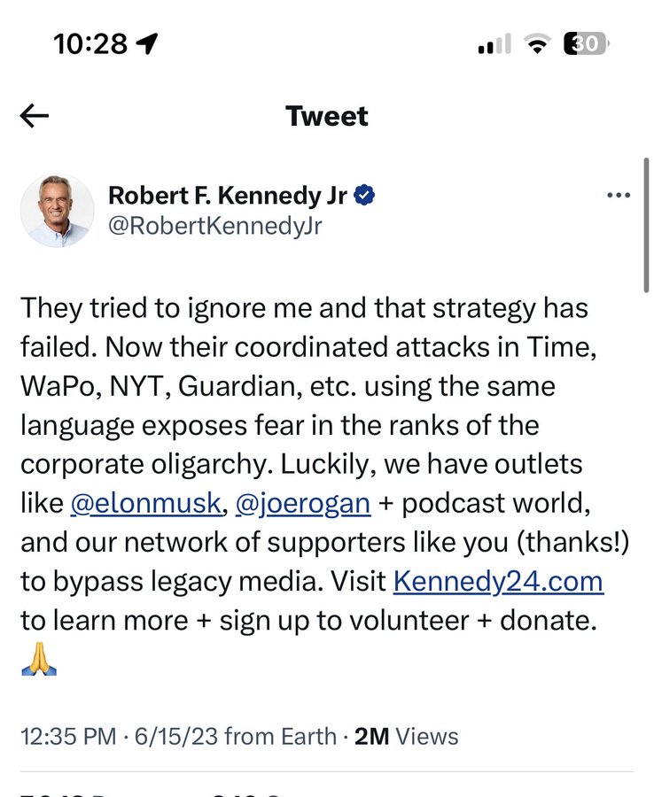 Kick Robert Kennedy Jr out !