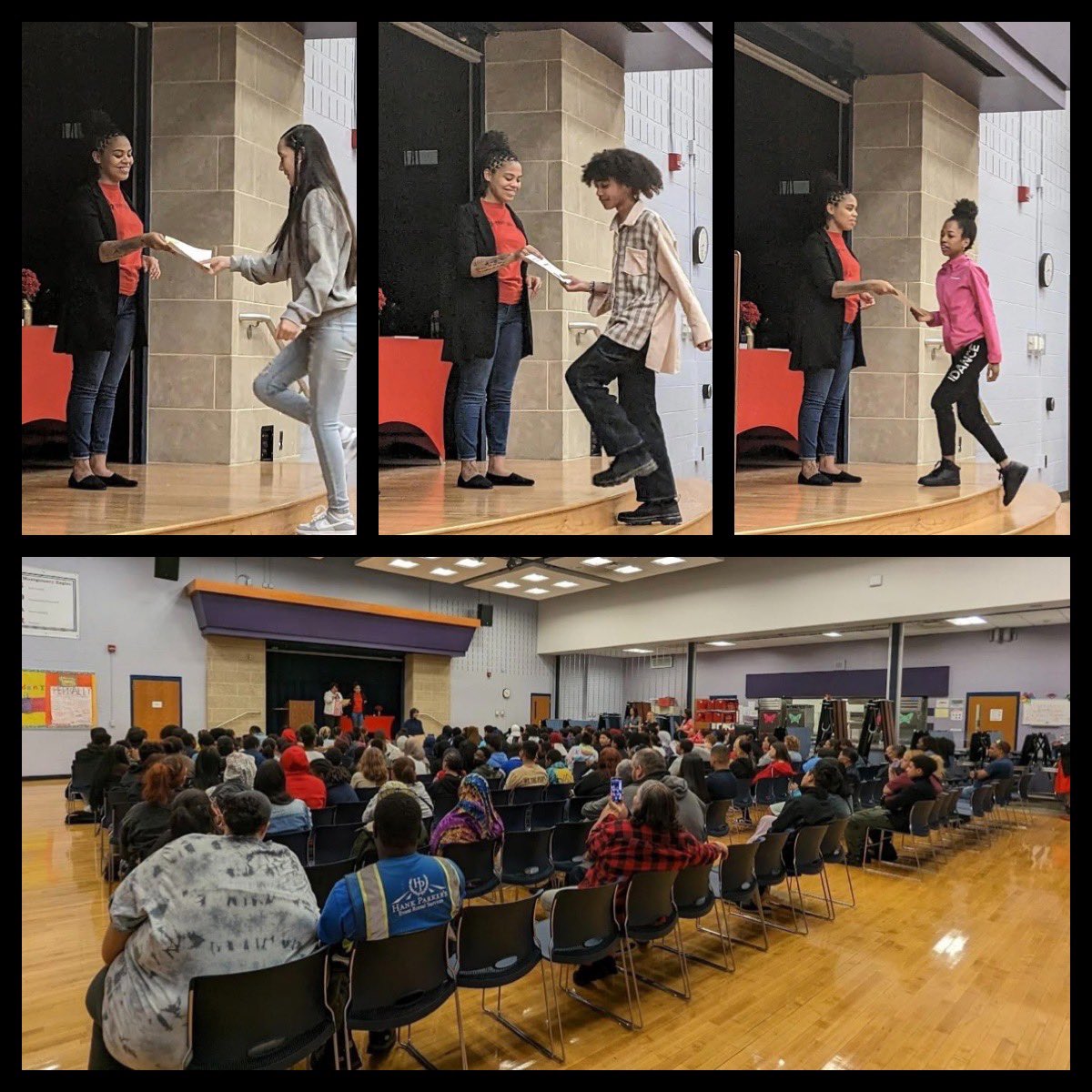 Our 7th & 8th grade scholars were recognized for their academic accomplishments and citizenship at our end of year awards assembly! ❤️ 🦅 🖤 @RCSDNYS  #onercsd