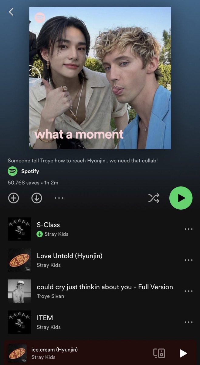@Spotify @troyesivan @Stray_Kids y’all play s class bc it’s a curated playlist it’ll help boost!