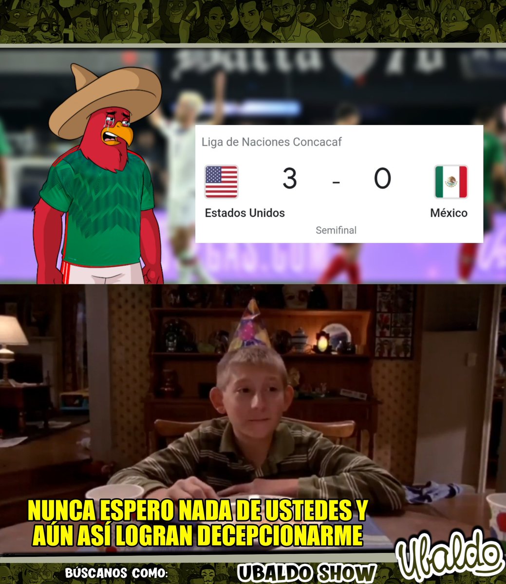 La decepción mexicana tal cual 🤷🏻‍♂️

#SeleccionMexicana #EstadosUnidos #NationsLeague