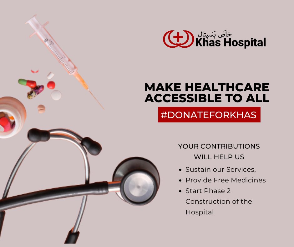 khashospital's tweet photo. By donating generously to our cause, you are ensuring access to quality healthcare for individuals that need it urgently but lack resources. Let's unite in compassion and empower lives with the precious gift of good health. #donateforkhas https://t.co/H1VTJFeCPP