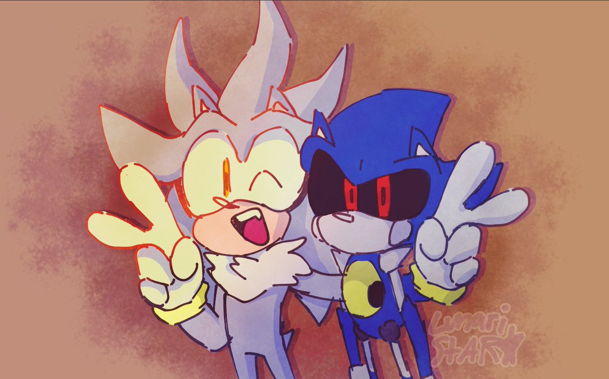 (pt2!!!)💕💖⭐✨🌳🌲
(not a ship)

#SilverTheHedgehog #MetalSonic #trip #nature #sonicfanart #soniccharacters #fanart #MetalSonicfanart #SilverTheHedgehogfanart