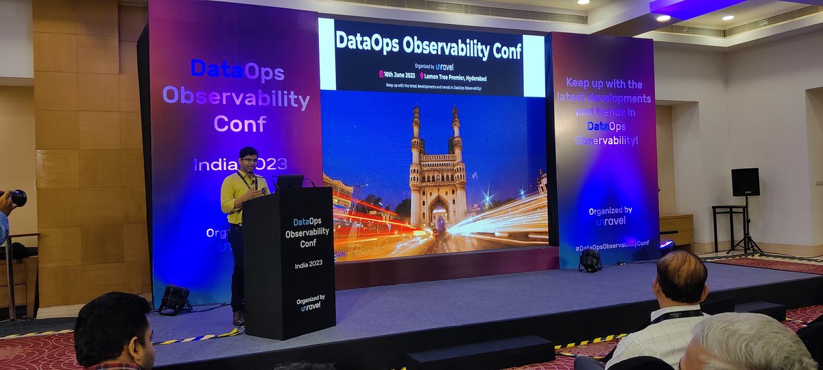 We are at the DataOps observability conference this morning by @unraveldata @LemonTreeHotels. Kicking off with the welcome address by Shivnath Babu, CTO and Co founder. @KonfHub #HydTechEvents