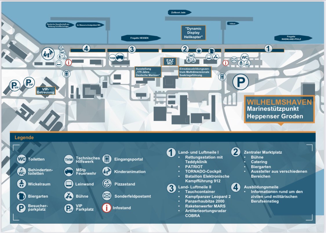 Morgen ist es soweit! Nachdem wir Mittwoch das Jubiläum „175 Deutsche Marine“ begangen haben, öffnen wir Samstag um 09.30 Uhr zum „Tag der Bundeswehr“ den Schlagbaum zum #Marinestützpunkt „4. Einfahrt“ in #Wilhelmshaven. Es ist für alle etwas dabei 👍 #TdBw #WirSindMarine
👇