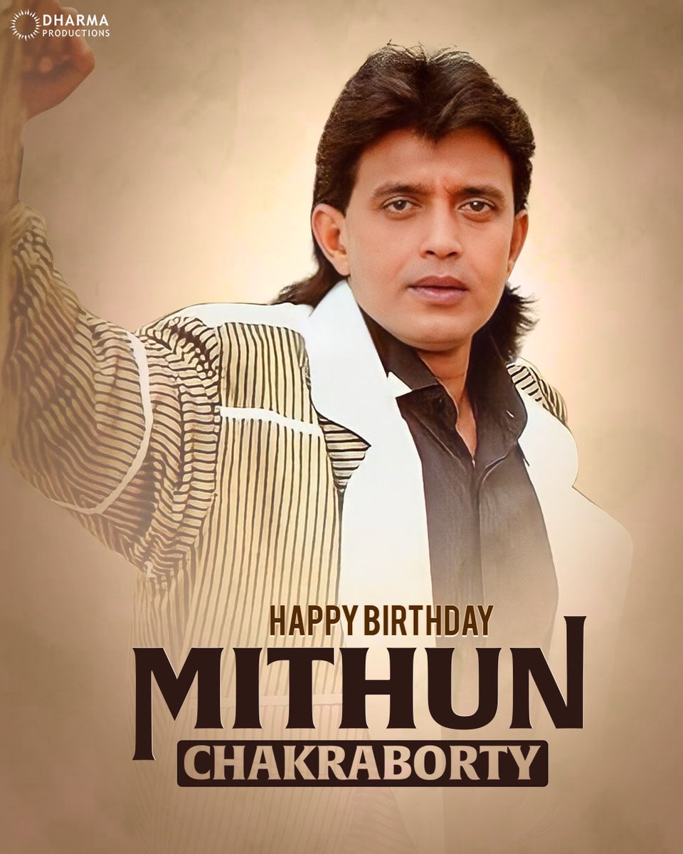 Wishing this remarkable actor, #MithunChakraborty a very happy birthday!🎉✨

#HappyBirthdayMithunChakraborty