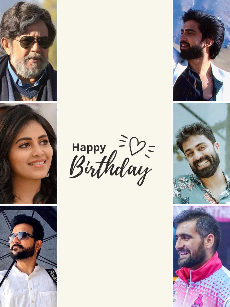 Happy Birthday to #MithunChakraborty @mithunda_off, #Anjali @yoursanjali, Amaal Mallik @AmaalMallik, Rahul Nambiar @RahulNOfficial, Govind Padmasoorya @padmasoorya and  Rahul Chaudhari @Rahulkabbadi

#HappyBirthday #AmaalMallik #RahulNambiar #GovindPadmasoorya #RahulChaudhari