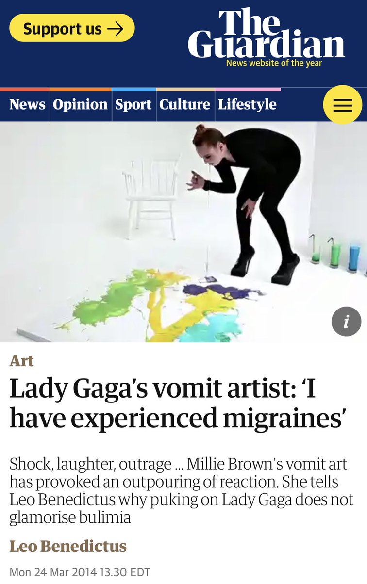 fittr_happier's tweet image. HOLY FUCK ME, @ladygaga. THIS IS THE STRONGEST EVIDENCE I HAVE SEEN THAT #ARTPOPACTIIISCOMING OH MY GODDDDD. I just happened upon this while telling someone about the Millie Brown performance. 🤡