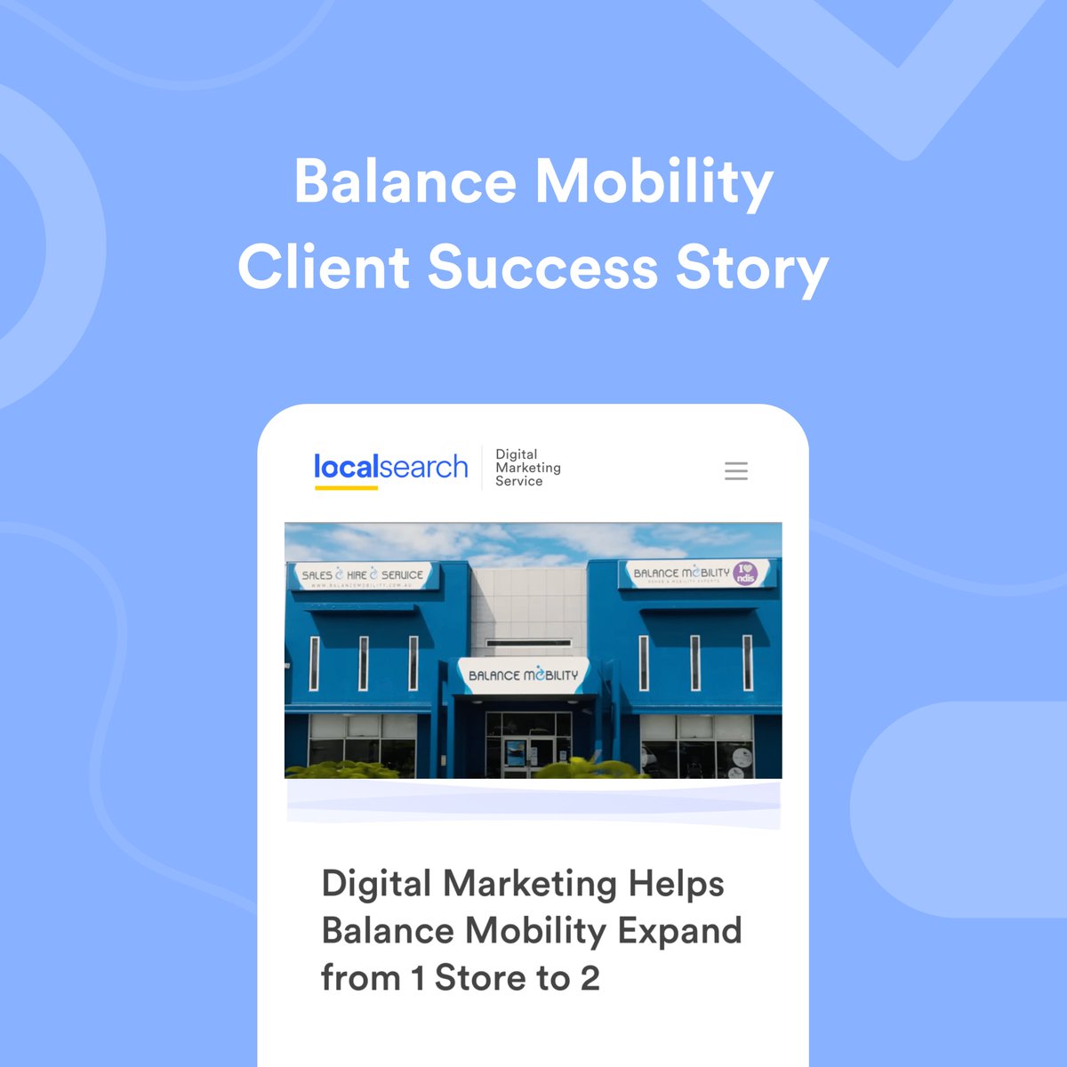 Balance Mobility has expanded from one store to two with the help of digital marketing. They even have a 29% Google Ads conversion rate! 🤯 

Follow the link to find out how we worked with them to achieve this impressive growth: bit.ly/43WMbqw