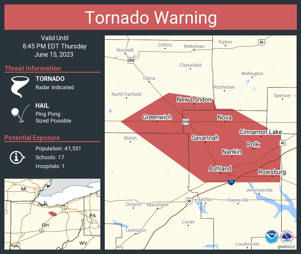 BNSFTrainGirl912 (Katie) on Twitter "RT NWSCLE Tornado Warning