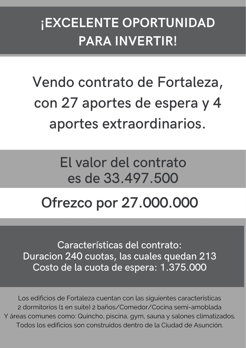 minchavez's tweet photo. Hola amigos!👋🏻
Pongo a la venta contrato de Fortaleza
Más info al DM 👌🏻 https://t.co/sBqmFxe39k