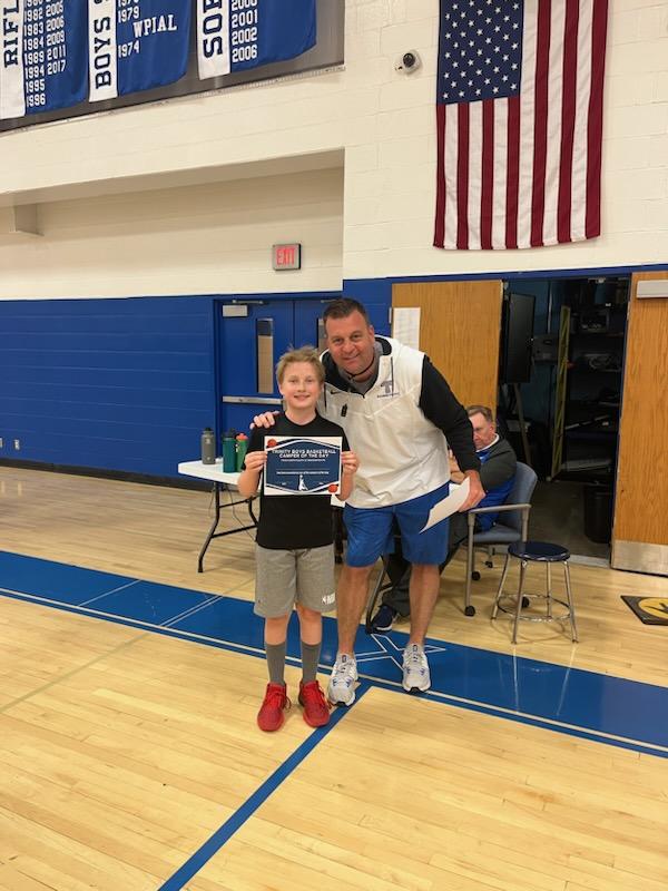 💙🤍Congratulations to our basketball campers of the day, yesterday...Luke Wade, Landon Conn and Daniel ONeal!! Hope everyone is enjoying the camp as much as the coaches and players are!  💙🤍 <a href="/DefendtheHill/">Trinity Hoops</a>  <a href="/Trinity_Hillers/">Trinity Athletics</a>