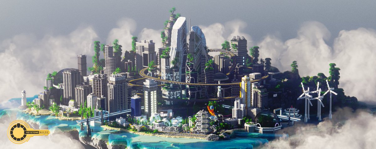 An entire city built upon on an island is an instant yes to a vacation for us; what about you? 😍
...At least this one's not taking you to a dystopian wasteland! 🏙️

📷Rendered by <a href="/Lylied3/">Lylied</a>

.
#Minecraft #minecraft建築コミュ #Minecraftbuilds #Minecraftart #voxel #scifi #islandlife