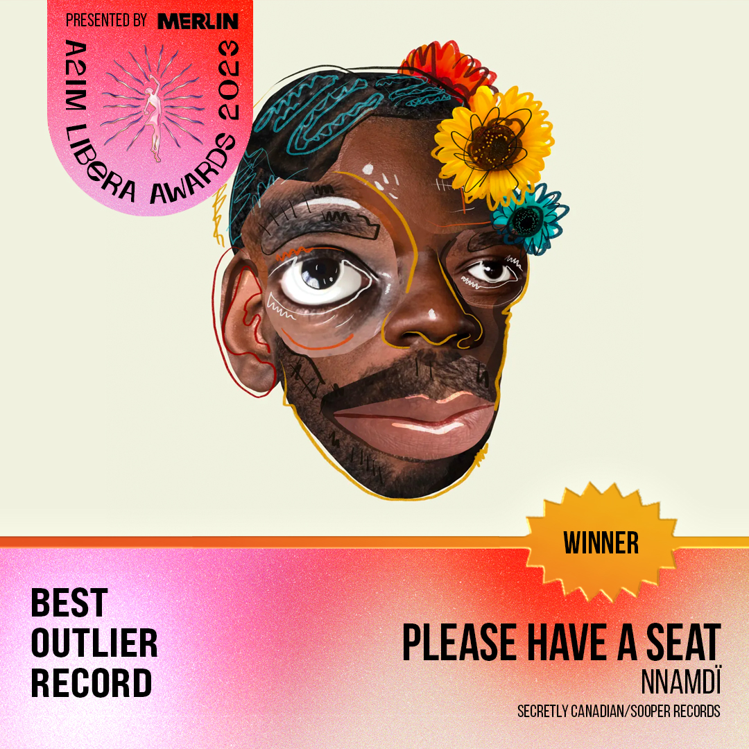 Congrats to @NnamdisWorld for winning Best Outlier Record for 'Please Have a Seat' at the 2023 Libera Awards!
#a2im #liberaawards #NNAMDI #SecretlyCanadian #SooperRecords