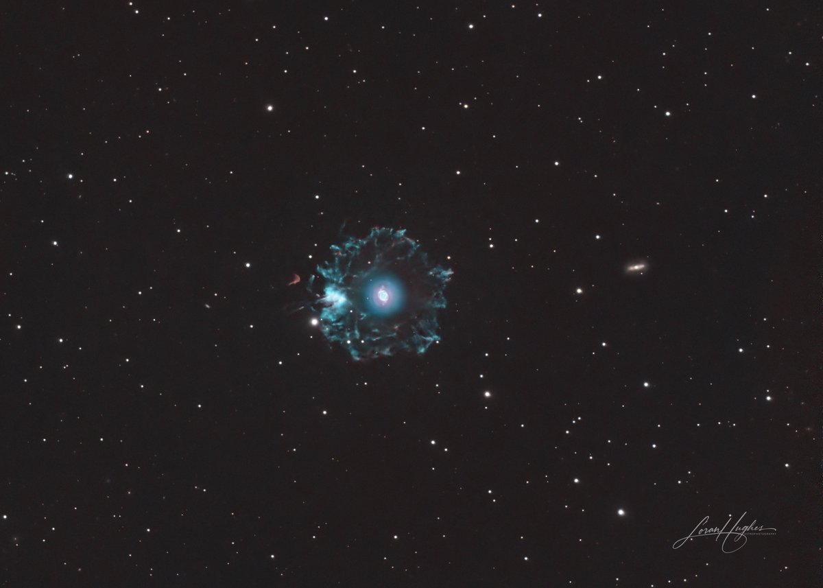 NGC 6543, the Cat's Eye nebula. Nearly 22 hours of imaging over 4 nights in Ha-OIII-LRGB. A most challenging object to process! Celestron EdgeHD 8, ZWO ASI2600MM Pro, and @antlia_filter filters. #astrophotography #astronomy #space