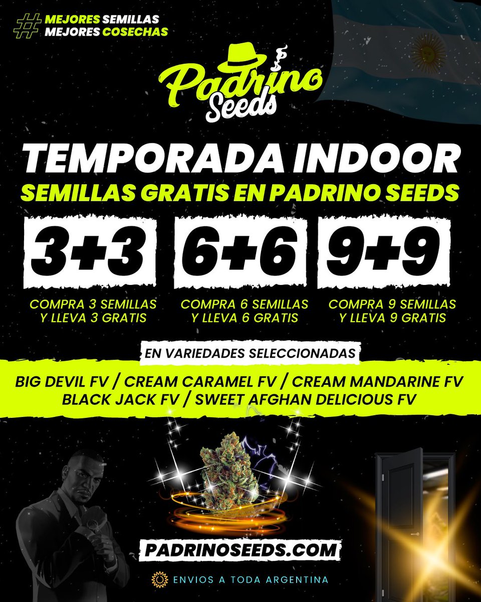 Familia Buenas ! 
Arrancamos este Junio 
Al puro estilo Padrinoseeds 🌱

SEMILLAS GRATIS EN PADRINO SEEDS
3+3 / 6+6 / 9+9 Solo En NEW GENÉTIC FV
Promoción válida Hasta Agotar Stock ! 
Fecha De Envios Desde Este 1 De Julio🌱

Padrinoseeds SINCE 2015 🌱
Genéticas De Coleccion 🍃💚