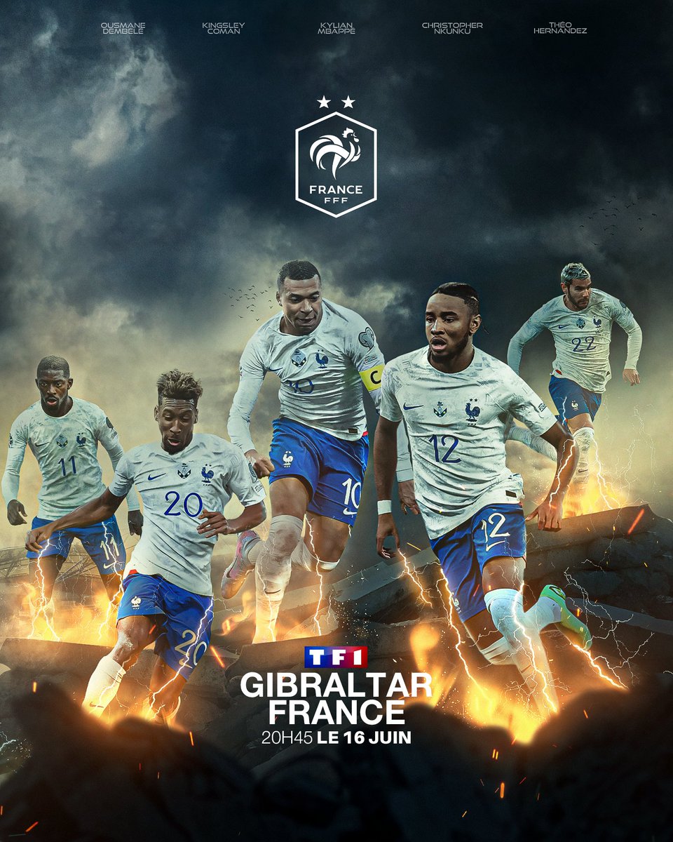 ⚡𝐴  𝑇𝑂𝑈𝑇𝐸  𝑉𝐼𝑇𝐸𝑆𝑆𝐸⚡

Les Bleus reprennent leur course à la qualification pour l'EURO 2024  👊

🇬🇮🇫🇷 à 20h45 sur TF1 
#GIBFRA #FiersdetreBleus