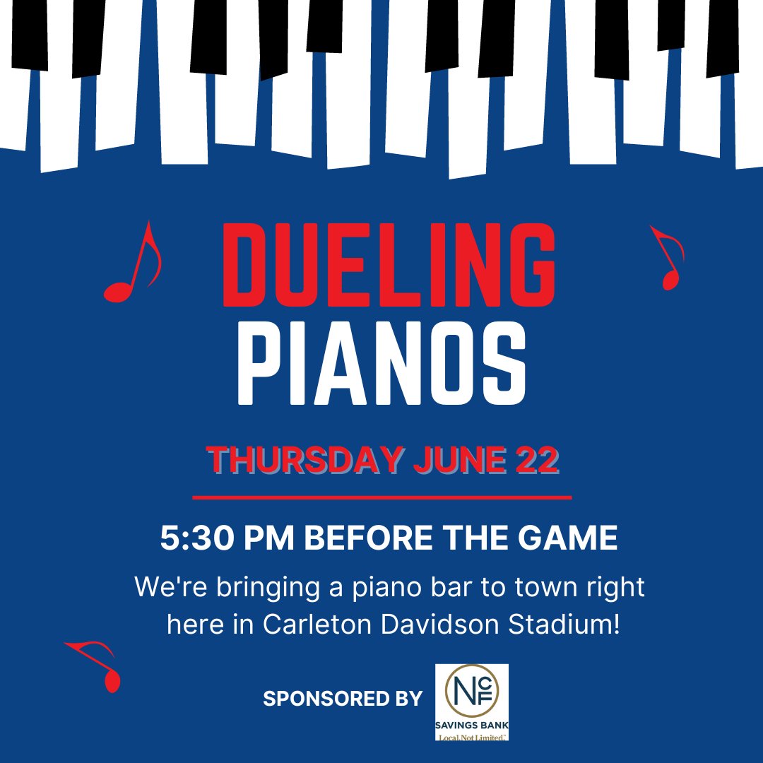 champcitykings's tweet photo. Dueling pianos are as American as ⚾ and 🍎 pie! Come join us for a great time on Thirsty Thursday for a dollar off drafts. What song will you request? https://t.co/JaymFpTyn9
