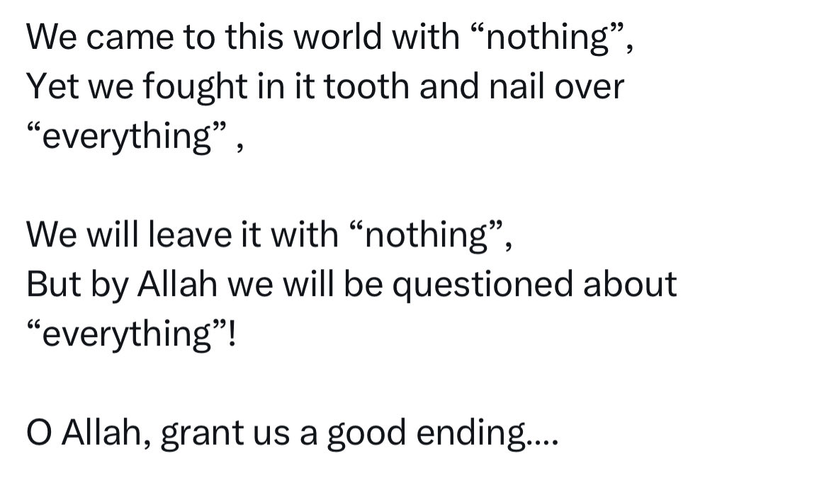 We came to this world with nothing…
#Islam #Knowledge #Scholars #Reflect #Salaf #Reminder #Dunyah