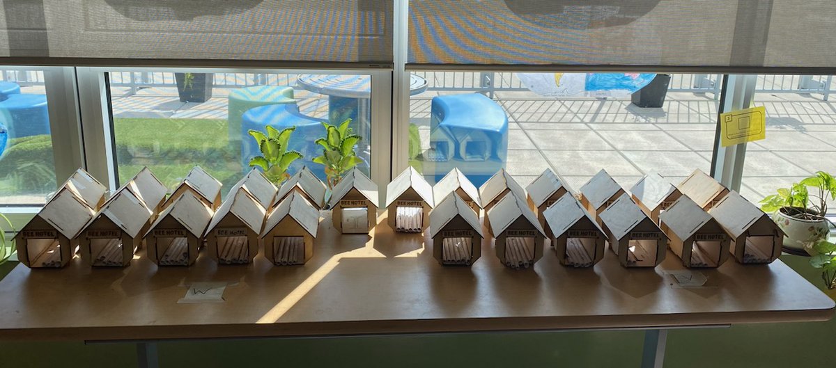 Mrs. Alsop's Grade 4 class over at <a href="/BourgonjeSchool/">CBourgonjeSchool</a> crushed the Solitary Bee Hotel build this week.  They acted as Beta Testers for our project which will be released next March 2024.  So far 40 <a href="/StoonPubSchools/">Saskatoon Public Schools</a> classrooms have signed on! #spslearn