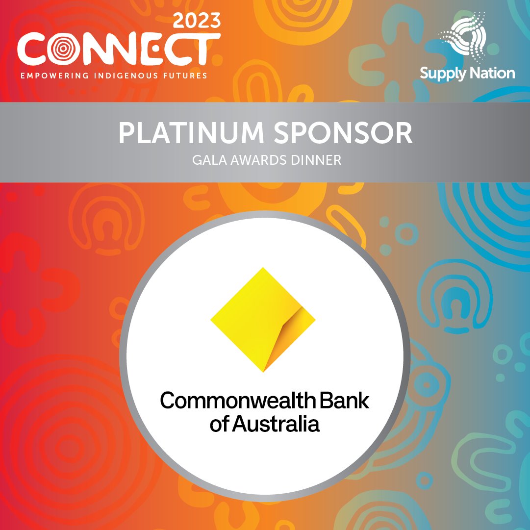 Supply Nation is proud to acknowledge @CommBank as a Platinum Sponsor of the #Connect2023 Gala Awards Dinner, showcasing their strong commitment to Indigenous businesses and communities. Gala Awards Dinner tickets are now sold out, join the waitlist: rb.gy/4bn1a