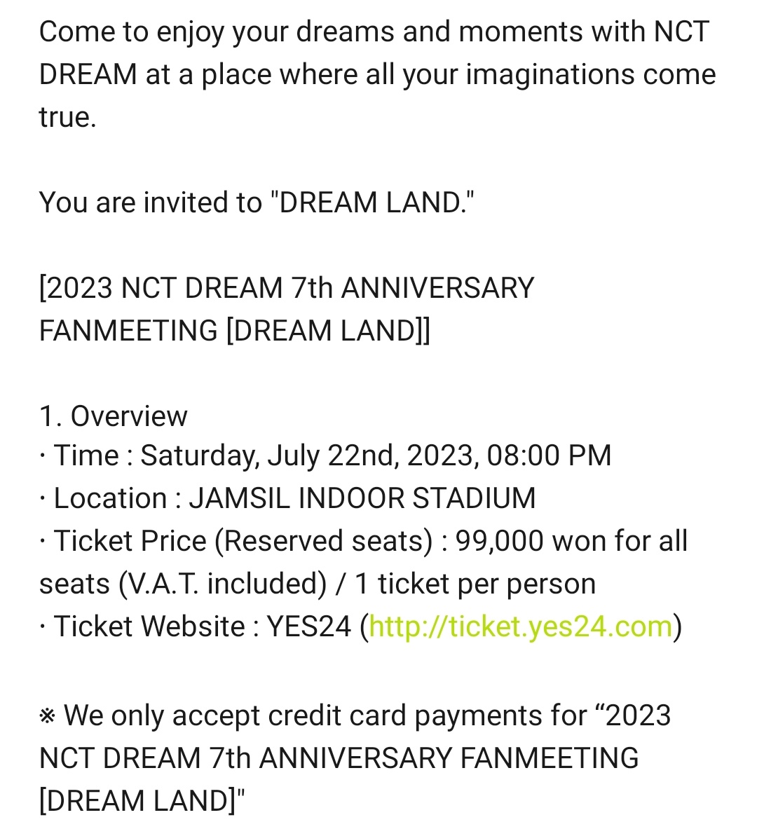 2023 NCT DREAM 7TH ANNIVERSARY FANMEETING 'DREAM LAND' 🗓️ 230722