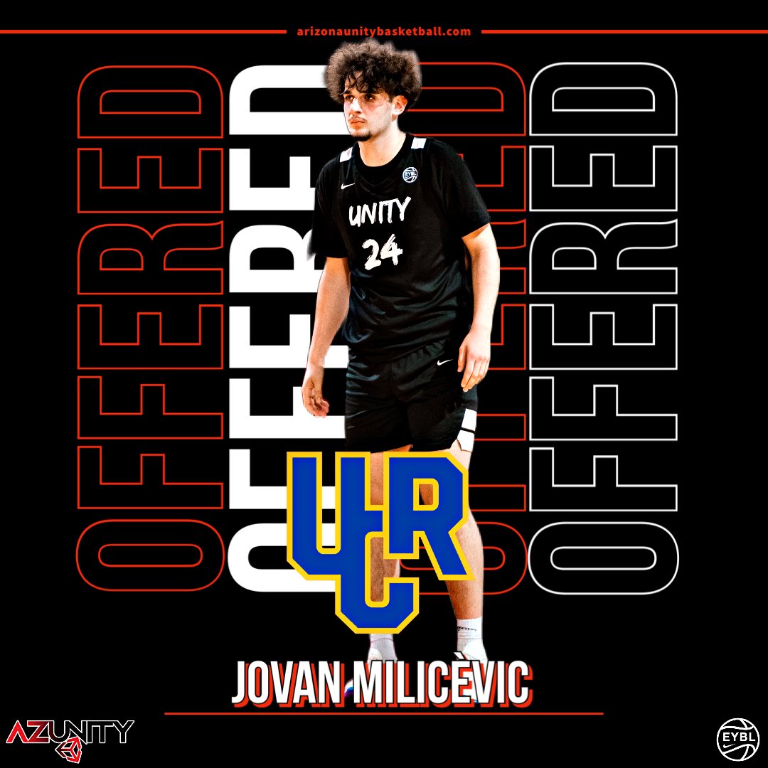 Congrats to @Arizona_Unity 2024 F Jovan Milicevic on his most recent offer from @UCRMBB @NikeEYB @VerbalCommits 

#THEBrotherhood #nikebasketball #UNITEDas1