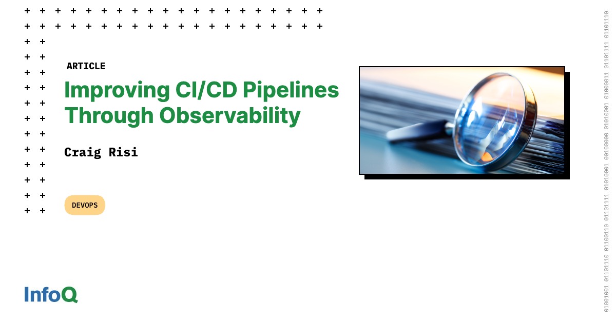 #ICYMI - 🚀 Improve your CI/CD pipelines with observability! Check out this article that dives into monitoring the right data and visualizing it effectively. 

Dive into this #InfoQ must-read article by <a href="/RisiCraig/">Craig Risi</a> now: bit.ly/40npzh8 

#DevOps #Observability #CI #CD
