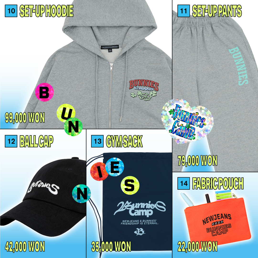 NewJeans 1st Fan Meeting 'Bunnies Camp' Official Merch. List