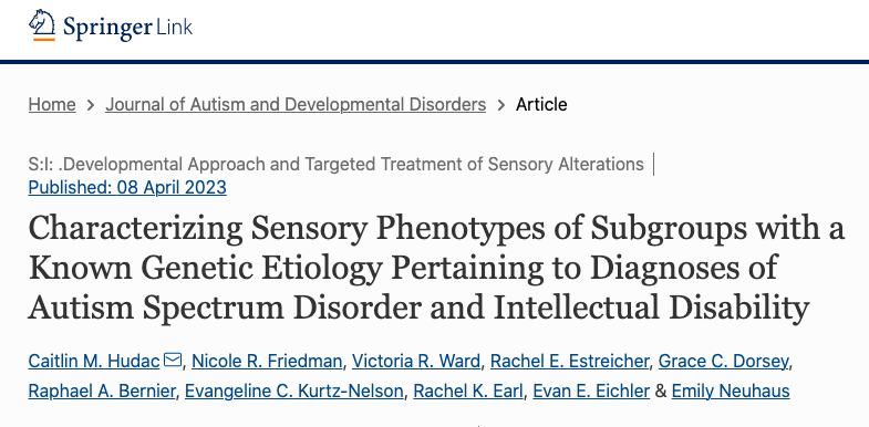 New findings – Autistic individuals with certain genetic variants often experience more sensory issues. #ADNP, #CHD8, #DYRK1A show sensory seeking, #SCN2A has sensitivities, and #GRIN2B shows fewer avoidance behaviors. Read on: link.springer.com/article/10.100…

#AutismResearch #Genetics