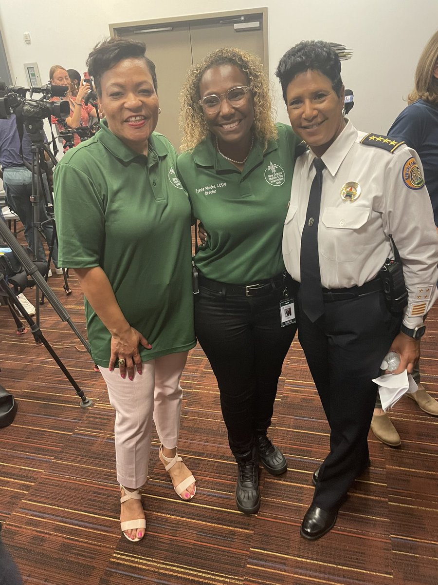 mayorcantrell's tweet image. Addressing public safety as a matter of public health means addressing the root causes, which oftentimes includes mental health. Today, I joined leaders and partners to officially launch the New Orleans Mobile Crisis Intervention Unit! 💪💙