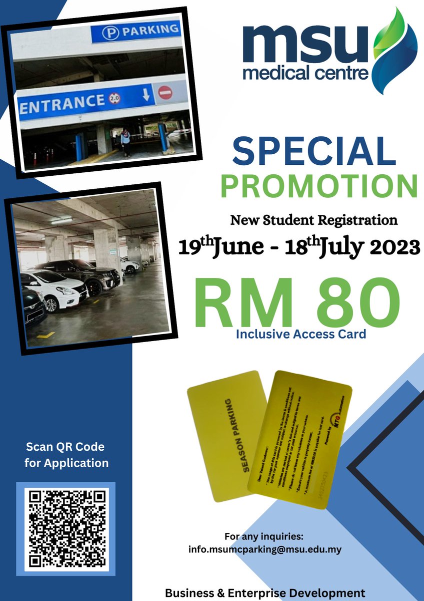 MSUmalaysiaMall's tweet photo. Good parking, hassle-free!
For more info, please e-mail to info.msumcparking@msu.edu.my
Let's support MSUmalaysiaMall for more promotions! ❤️
#cup04
#entrepreneurshipecosystem
#MSUmalaysiaMall
#go2MSU
#MSUmalaysia❤️
#LoveFromMSU❤️ https://t.co/c8aJQniuAH