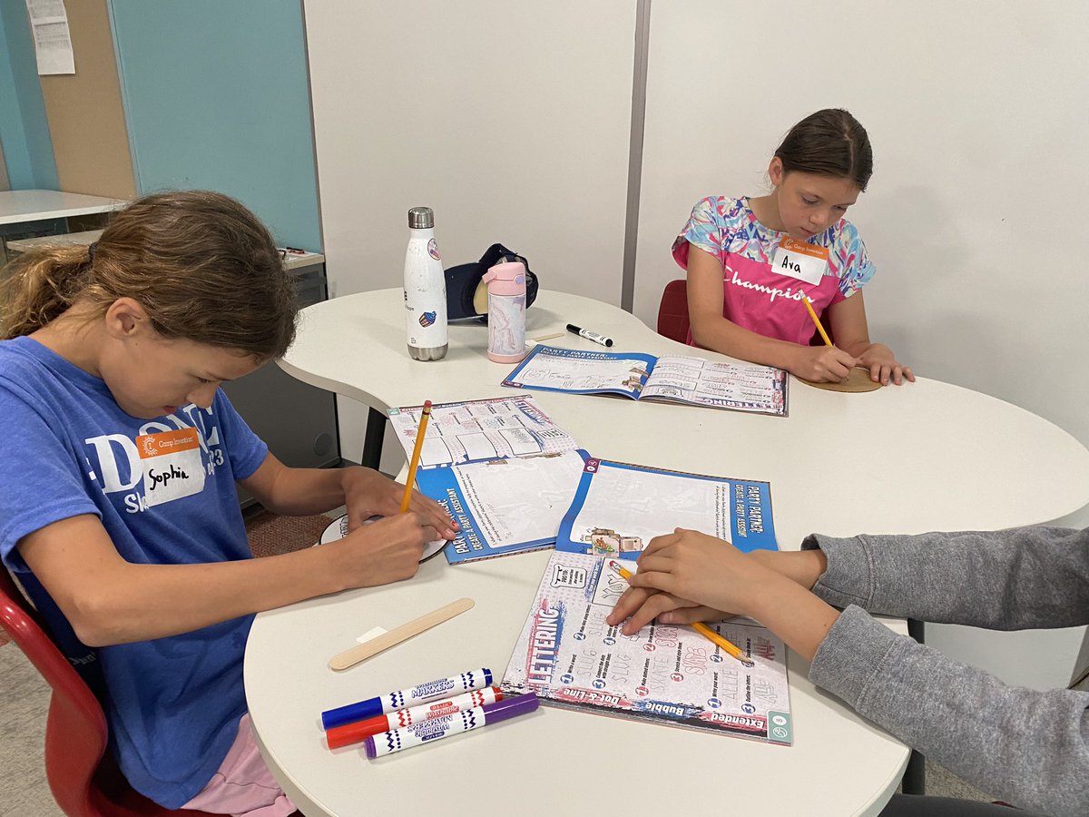 Day 4 of @CampInvention. Making signs for our skate parks & adding the finishing touches! @MrCastro112 @VictoriaKDob112 @MissBerzanski #D112Teachers #112Leads