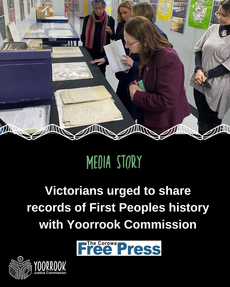 yoorrookjc's tweet image. &quot;Your story can be part of Yoorrook’s rich public archive, which is based on the principles of truth, understanding and transformation. The archive will live on for future generations to explore.&quot;

Read the full story: corowafreepress.com.au/news/victorian…
